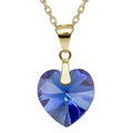 Xilion Sapphire Heart Pendant Made With Swarovski Element